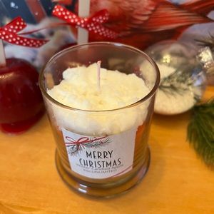 Winter Candy Apple Candle Hand poured